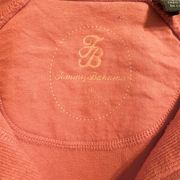 Tommy Bahama Coral 1/4 Zip Pullover Sweatshirt Size S Zipper Pockets - Picture 6 of 7